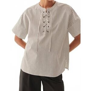 NEW EXQUISE milani blouse in black-white